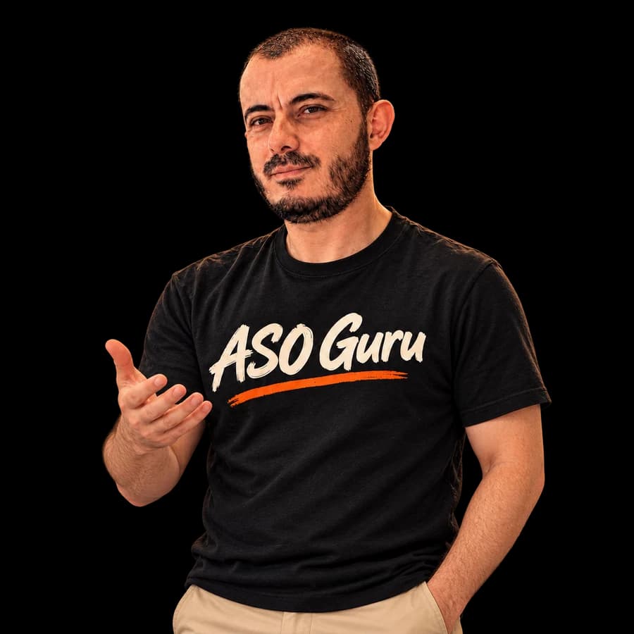 Gabriel Machuret wearing an ASO Guru T-shirt: explaining a finding.
